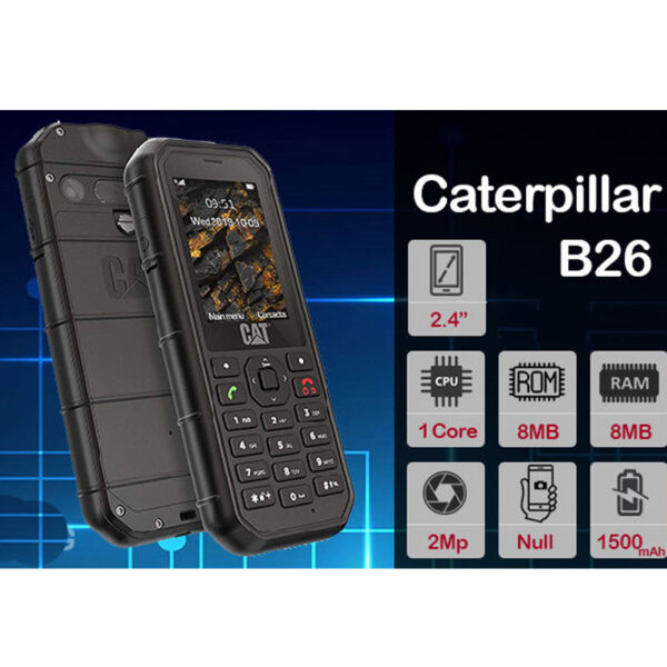 گوشی دکمه ای کاترپیلار ضدضربه caterpillar b26 اورجینال