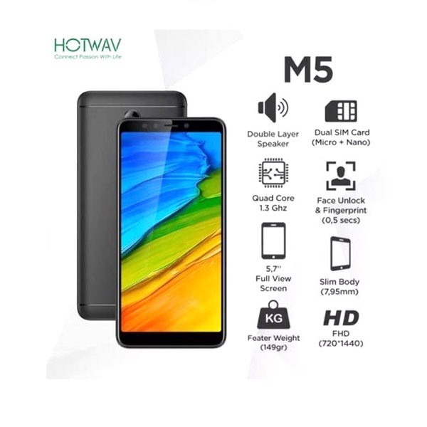 گوشی موبایل لمسی هات ویو hotwav cosmos m5i 16/2 GB 2018
