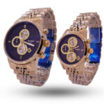 ساعت مچی عقربه ای ست سیکو کورنو گراف طلایی صفحه مشکی SEIKO VIP