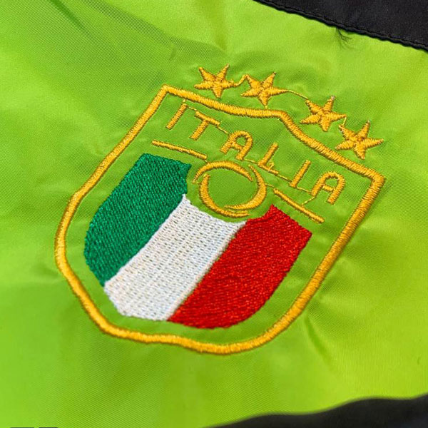 کاپشن خز دار ایتالیا رنگ مشکی سبز