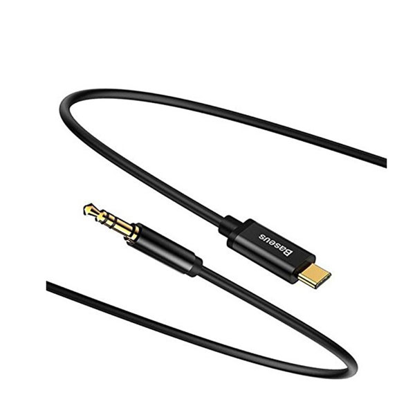 کابل انتقال صدا USB Type-C به 3.5 میلی‌ متری باسئوس مدل CAM01-01 به طول 1.2 متر