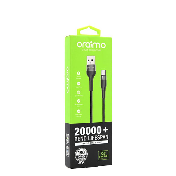 کابل تبدیل USB Type-A به USB Type-C ارایمو Braid 2 مدل OCD-C71 به طول 1 متر