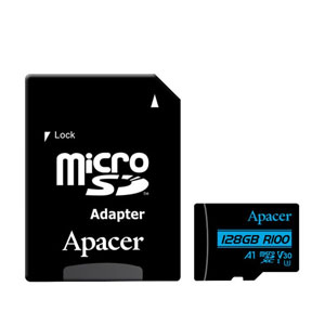 کارت حافظه MicroSDXC اپیسر A1 کلاس 10 استاندارد U3 با سرعت 100MB ظرفیت 128 گیگابایت
