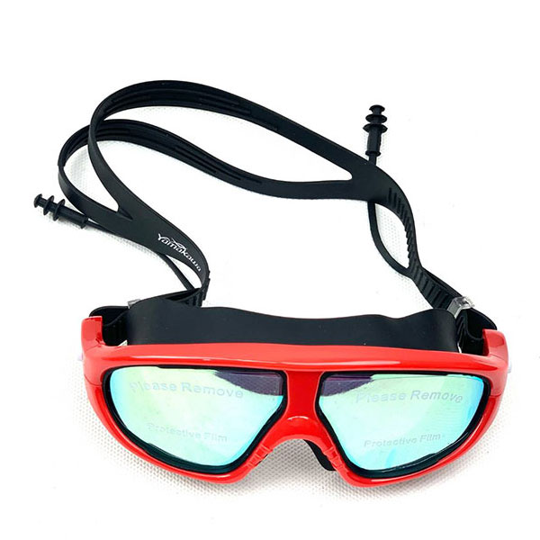 عینک شنا تمام سیلیکونی طرح غواصی اصلی یاماکاوا گوش گیر متصل به همراه کیف پیو