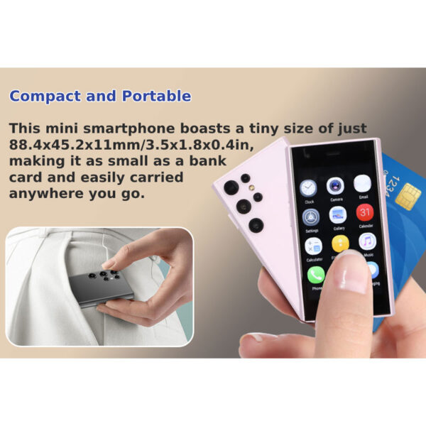 گوشی مینی انگشتی سویس لمسی اندروید samsung s23 pro mini 16/2 GB